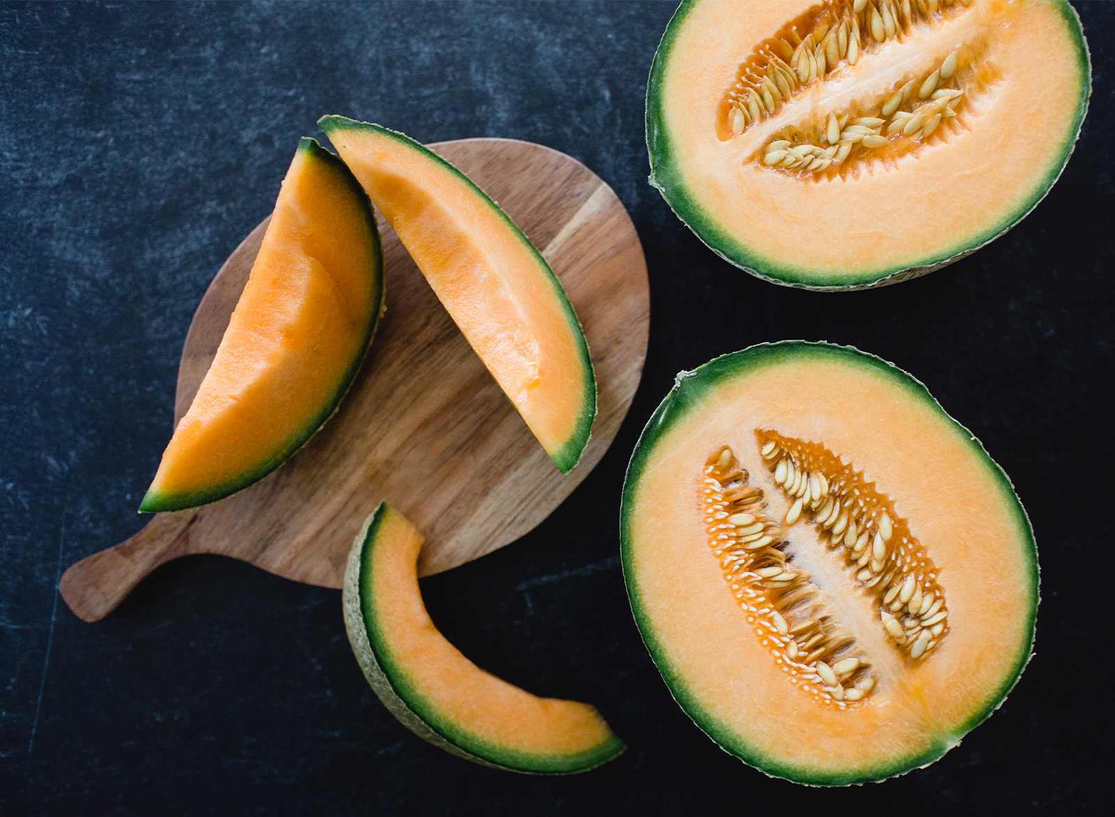 organic cantaloupe season at lazy acres market
