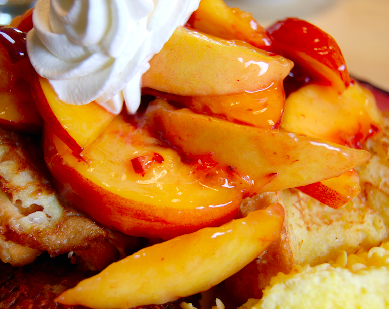 Peachy Poundcake With Ginger Crème Fraîche